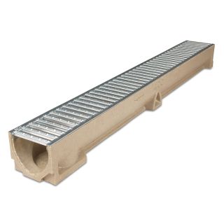 ACO RainDrain with Channel & Galvanised Steel Grating 1m