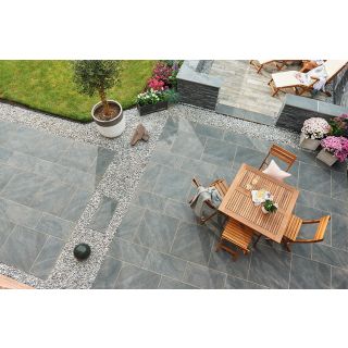 Bradstone Mode Profiled Dark Grey Porcelain Paving 595 x 595mm