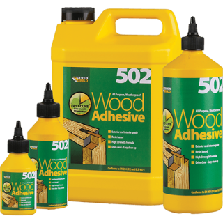 Everbuild 502 All Purpose Weatherproof Wood Adhesive 1L