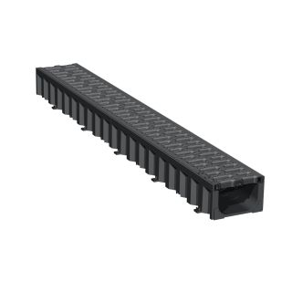 ACO HexDrain with Black Plastic Grating 1m