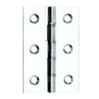 Dale Hardware Polished Chrome Plated Double Steel Washered Hinges 76 x 50 x 2mm