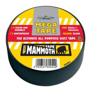 Everbuild Mega All Purpose Black Tape 50mm x 50m