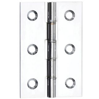 Dale Hardware Polished Chrome Plated Double Steel Washered Hinges 76 x 50 x 2mm