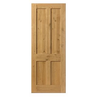 JB Kind Rustic Oak 4 Panel Internal Door 35 x 1981 x 686mm