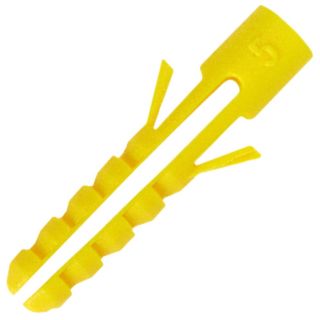 Fischer Yellow Plastic Wall Plugs 5 x 25 - Box of 100