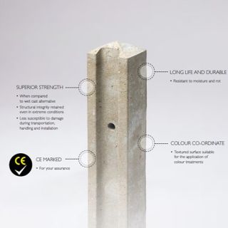 Concrete Slotted End Post 2440mm