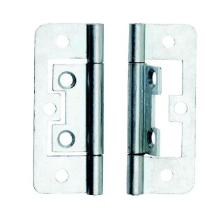 Dale Hardware Bright Zinc Plated Flush Hinge 50mm - Pack of 2