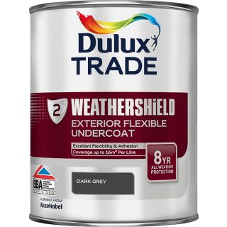 Dulux Trade Weathershield Exterior Flexible Dark Grey Undercoat 1L