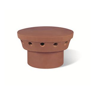 Redbank Flue Ventilator Chimney Pot Ext Spig Red 190mm