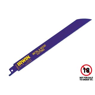 Irwin Sabre Saw Metal & Wood Cutting Blades 610R 150mm - Pack of 5