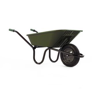 Haemmerlin 5000GO Green Polypropylene Pneumatic Garden Wheelbarrow 90L