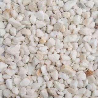 Long Rake Spar 20mm Polar White Chippings Poly Bag 20Kg