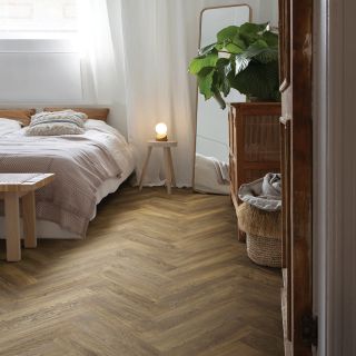 Elka Texas Oak Rigid Vinyl Herringbone Flooring 6 x 126 x 630mm - 0.794m² Per Pack