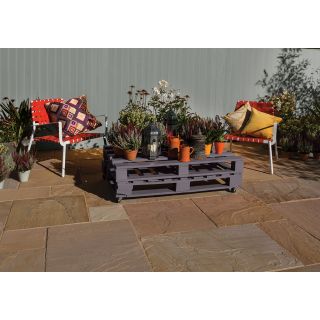 Bradstone Natural Calibrated Sandstone Sunset Buff Paving 22mm - 15.30m² Per Pack