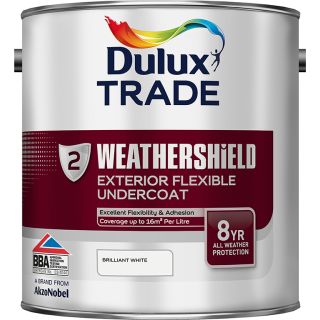 Dulux Trade Weathershield Exterior Flexible Brilliant White Undercoat 2.5L