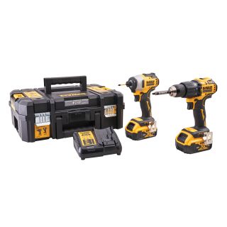 DeWalt 18V Combi & Impact Drill Twin Pack