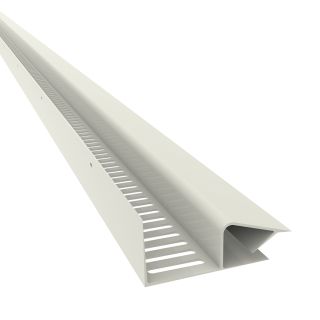 Manthorpe White Continuous Soffit Strip Ventilator 2.44m