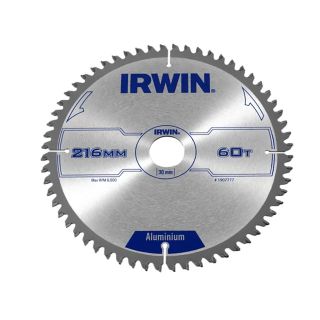 Irwin Professional Aluminium Circular Saw Blade 216 x 30mm x 60T TCG