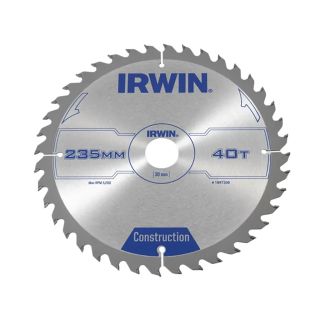 Irwin Circular Saw Blade 235 x 30mm x 40T ATB