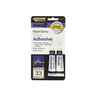 Everbuild Stick 2 Rapid Epoxy Syringe Adhesive 24ml