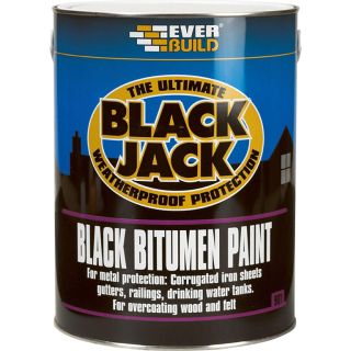 Everbuild Black Jack Black Bitumen Paint 1L