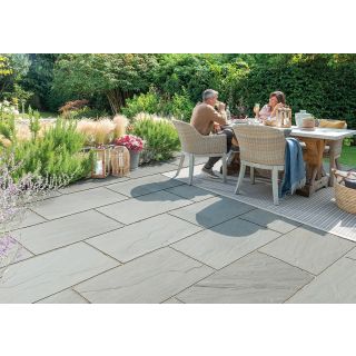 Bradstone Natural Calibrated Sandstone Silver Grey Paving