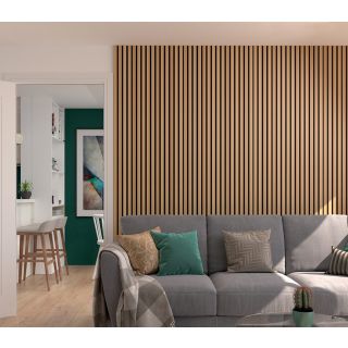 Deanta Oak Immerse Acoustic Panelling 2400 x 600 x 21mm