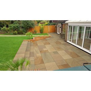 Bradstone Rock Sunset Buff Porcelain Paving 600 x 900 x 20mm