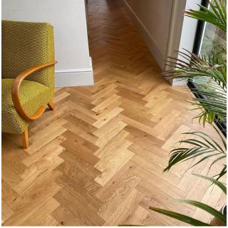 European Oak Sussex Herringbone Flooring 18 x 90 x 400mm - 1.44m² Per Pack