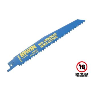 Irwin Sabre Saw Nail Embeded Wood Blades 656R 150mm - Pack of 5