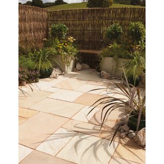 Bradstone Natural Calibrated Sandstone Fossil Buff Paving 900 x 600 x 22mm