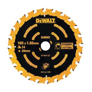 DeWalt Cordless Extreme Framing Circular Saw Blades 165 x 20mm x 24T