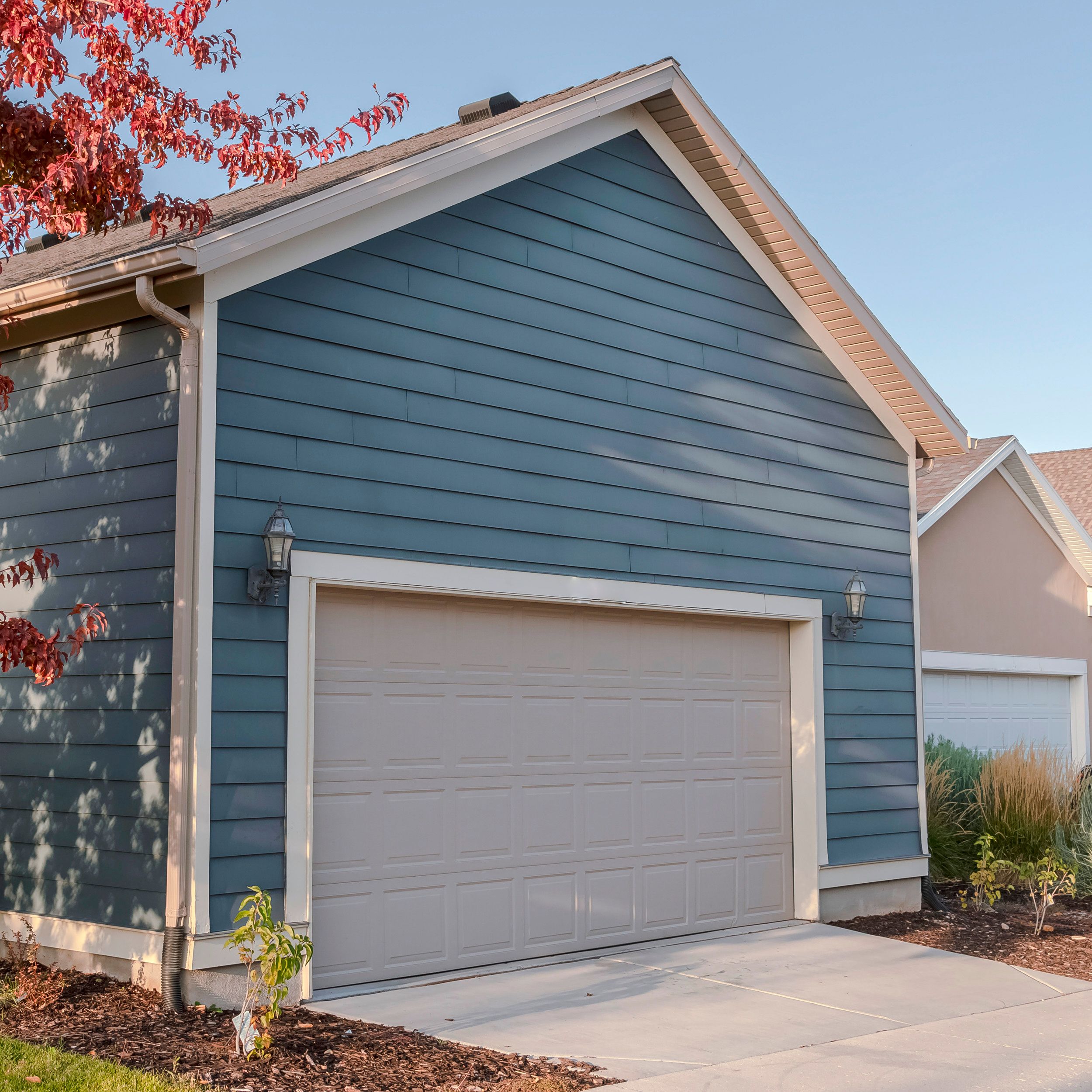 Timber clad garage